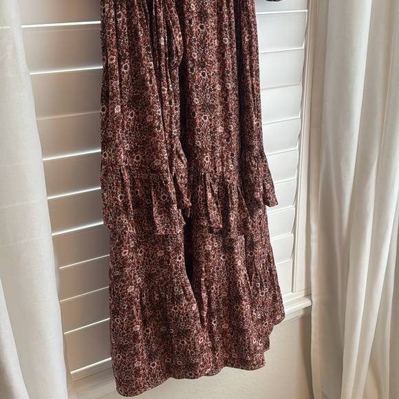 Lane Bryant 3/4 Sleeve Flounce Hem Midi Dress in Rose Floral | Plus Size Dress - Picture 7 of 11